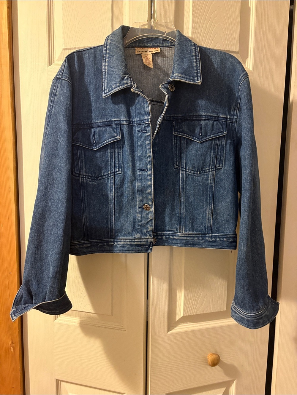Classic Blue Denim Jacket with Chest Pockets
